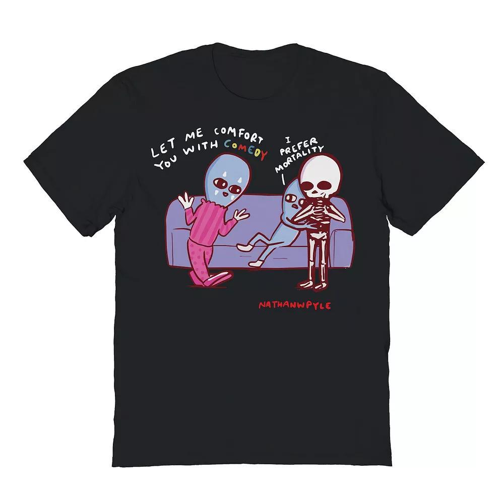 Men's Prefer Mortality Halloween Graphic Tee, Size: Medium, Black Product Image