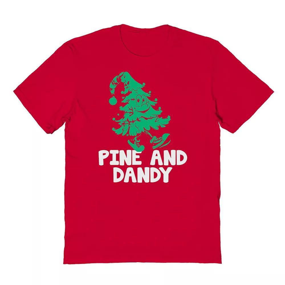 Men's Pine Christmas Dandy Christmas Graphic Tee, Size: XXL, Red Product Image
