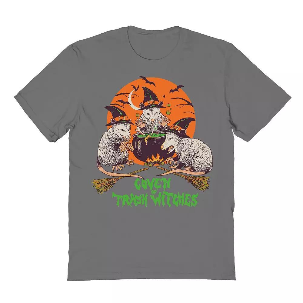 Men's Coven of Trash Witches Halloween Graphic Tee, Size: XXL, Grey Product Image