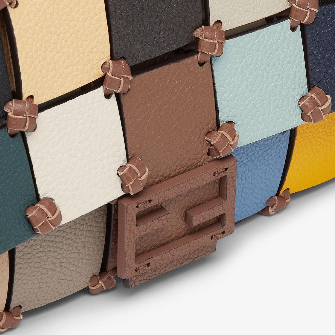 Regular BaguetteMulticolor patchwork Cuoio Romano leather bag Product Image