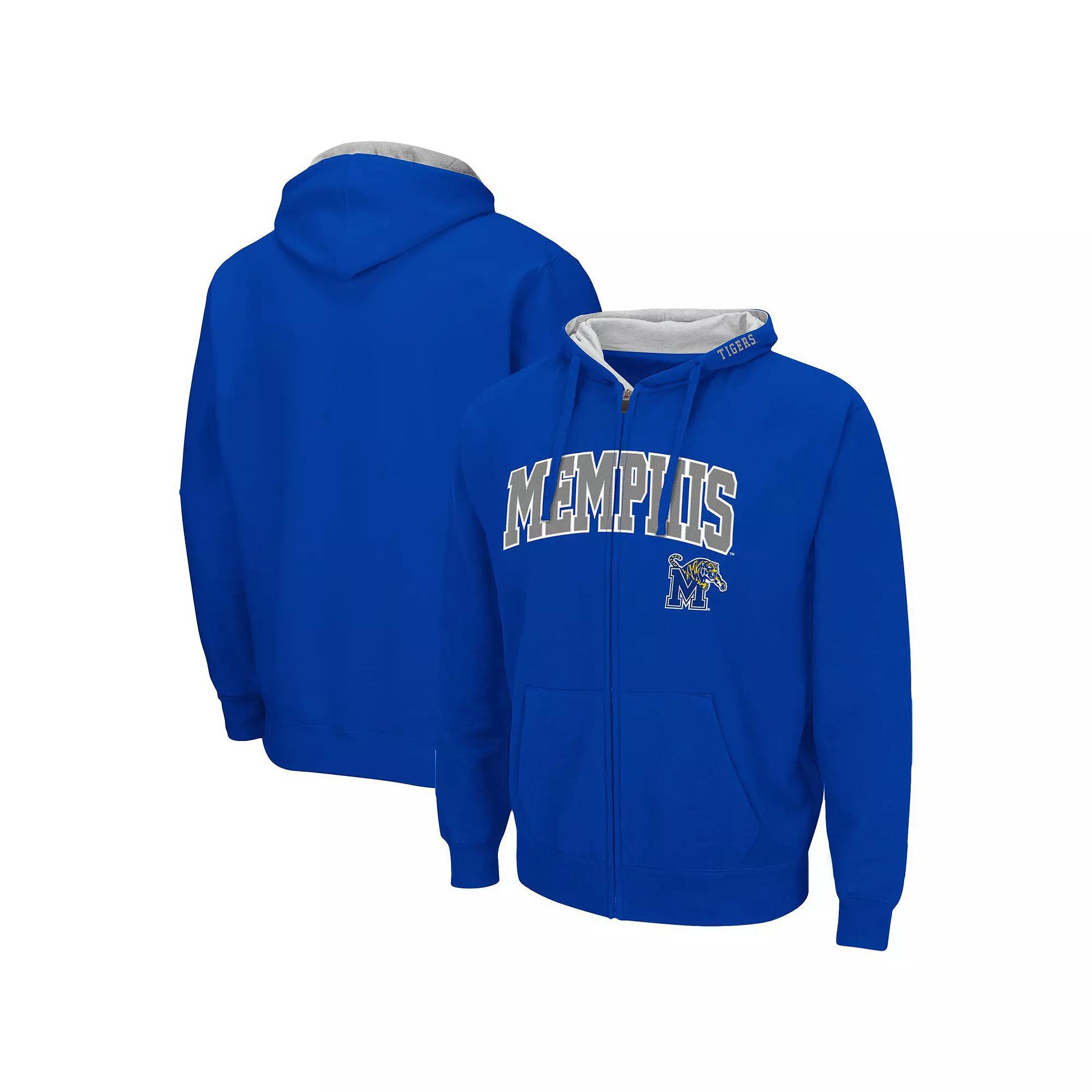 Men's Colosseum Green Ohio Bobcats Arch & Logo 3.0 Full-Zip Hoodie, Size: Small, Ohu Green Product Image
