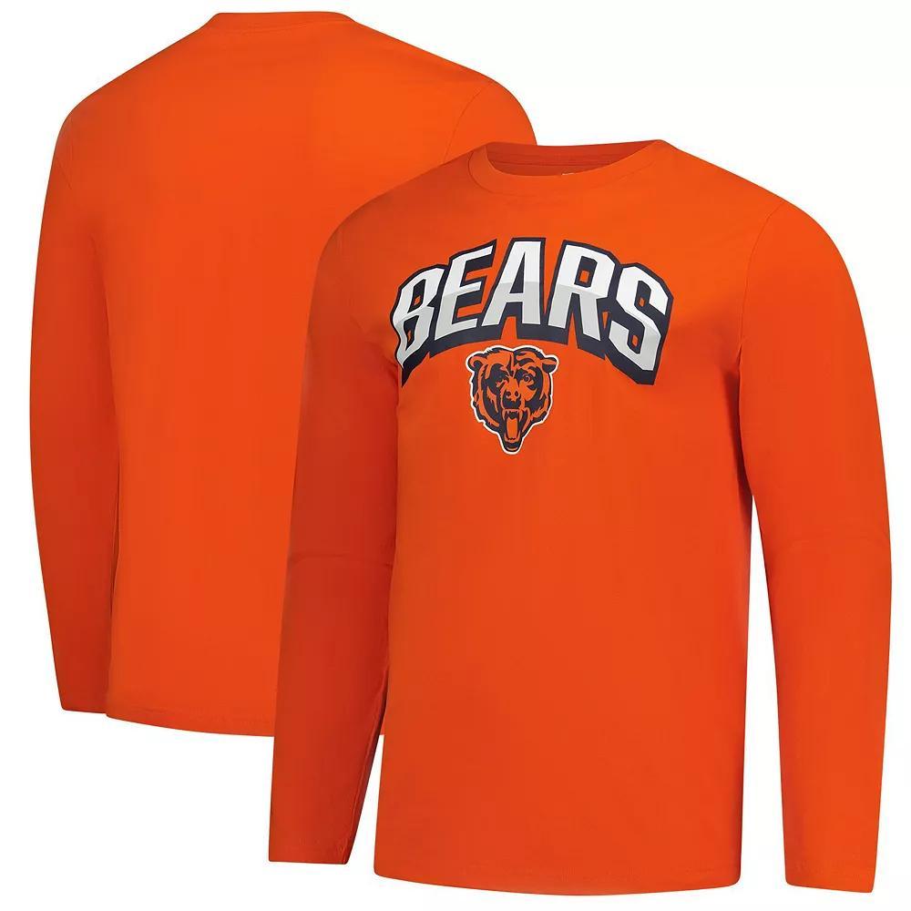 Men's Fanatics  Orange Chicago Bears Long Sleeve T-Shirt, Size: Large Product Image
