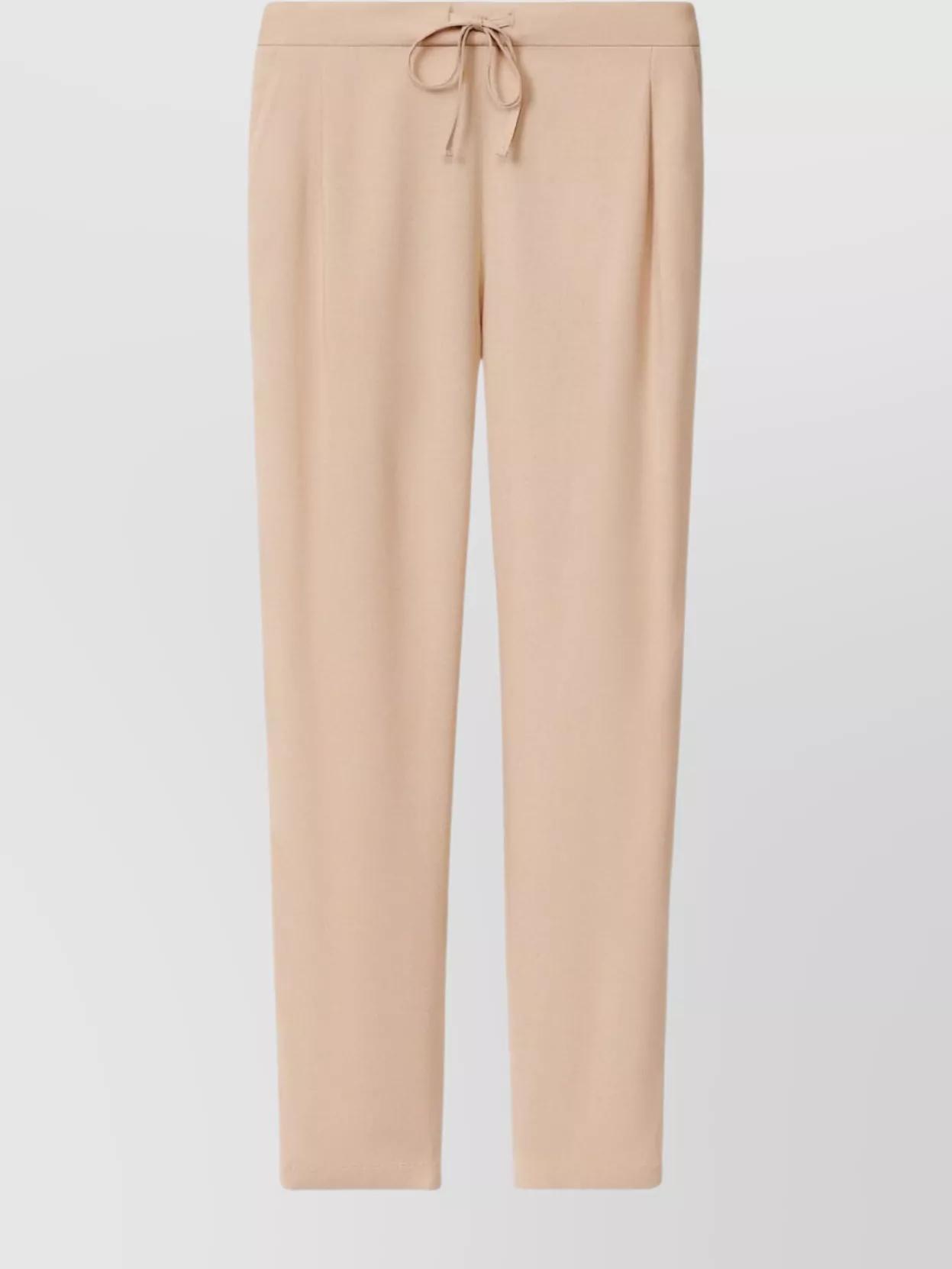 FABIANA FILIPPI Trousers With Drawstring And Pleat Detailing In Neutral Product Image