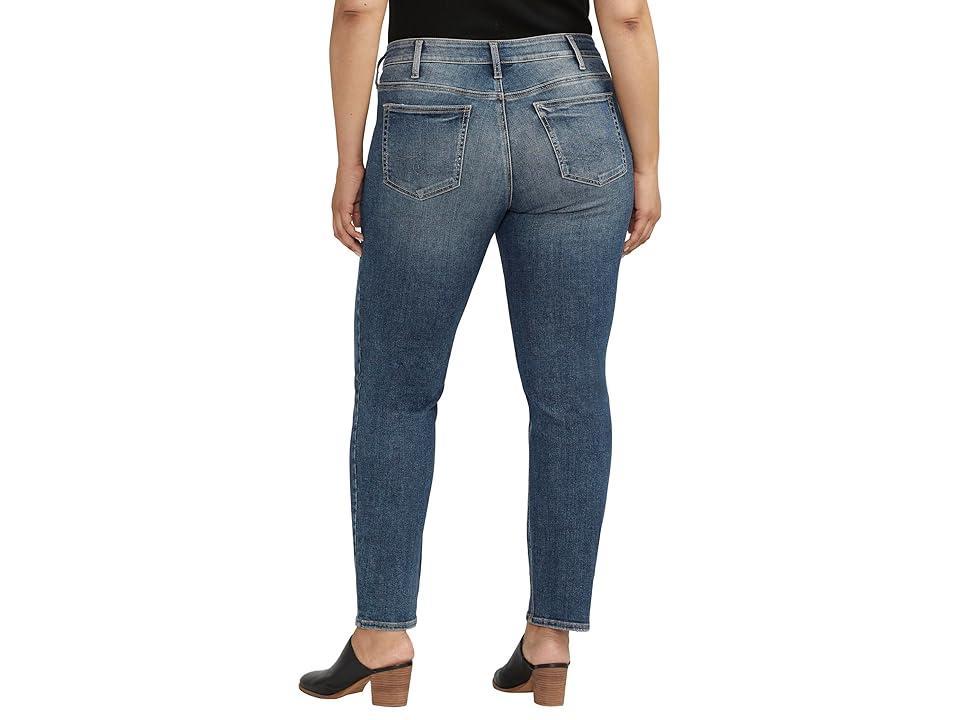 Silver Jeans Co. Plus Size Suki Mid Rise Curvy Fit Straight Jeans W93413EAE389 (Indigo) Women's Jeans Product Image