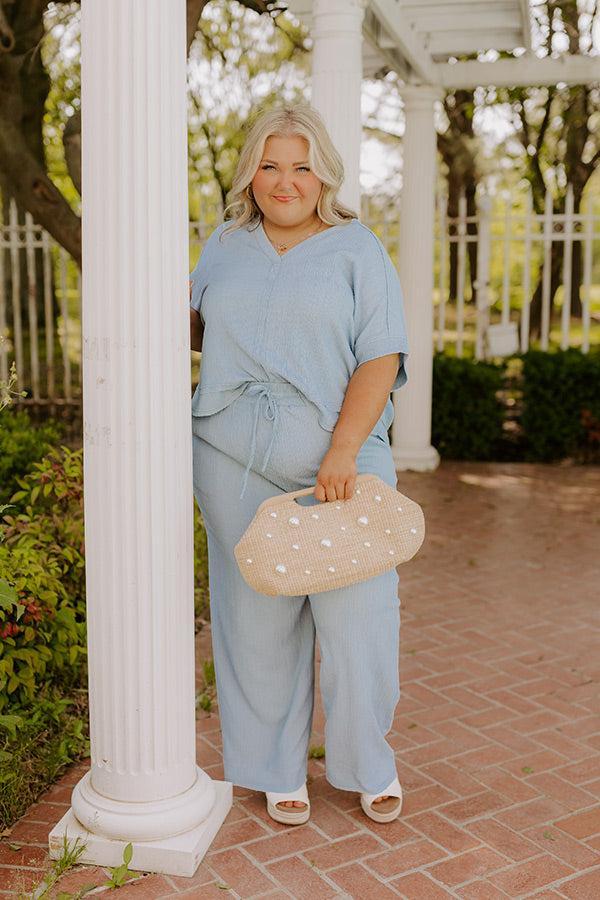 Ready For Vacay High Waist Knit Pants Curves Product Image