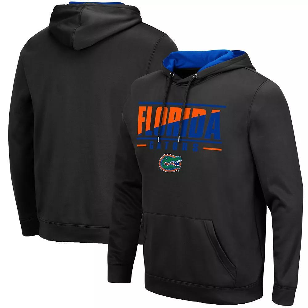 Men's Colosseum Black Florida Gators Slash Stack 2.0 Pullover Hoodie, Size: Medium Product Image