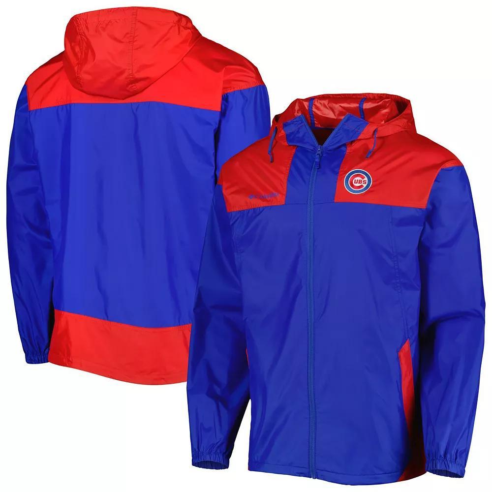 Men's Columbia Royal/Red Chicago Cubs Omni-Shade Flash Forward Challenger Full-Zip Windbreaker Jacket, Size: Small, Blue Product Image