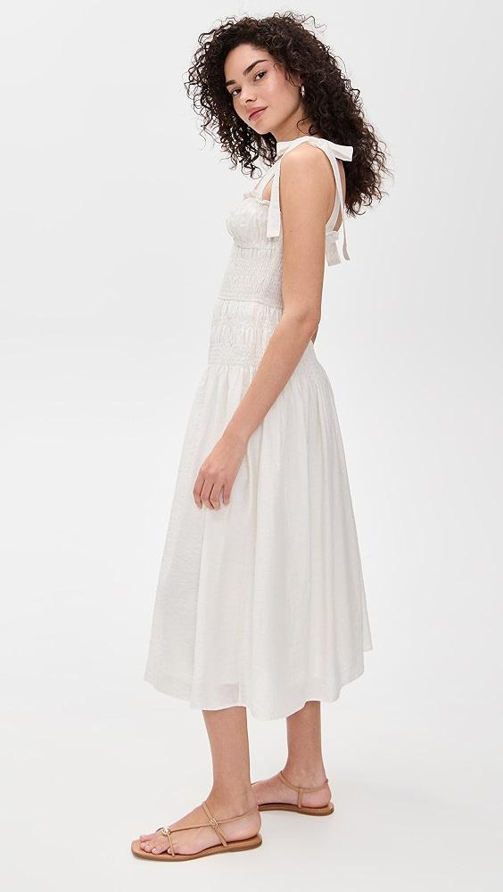 Moon River Adjustable Strap Shirred Midi Dress | Shopbop Product Image