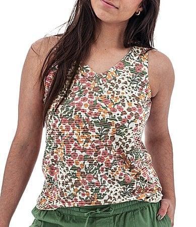 Aventura Charlie Organic Cotton Single Knit Jersey Burnout Floral Soft V Product Image