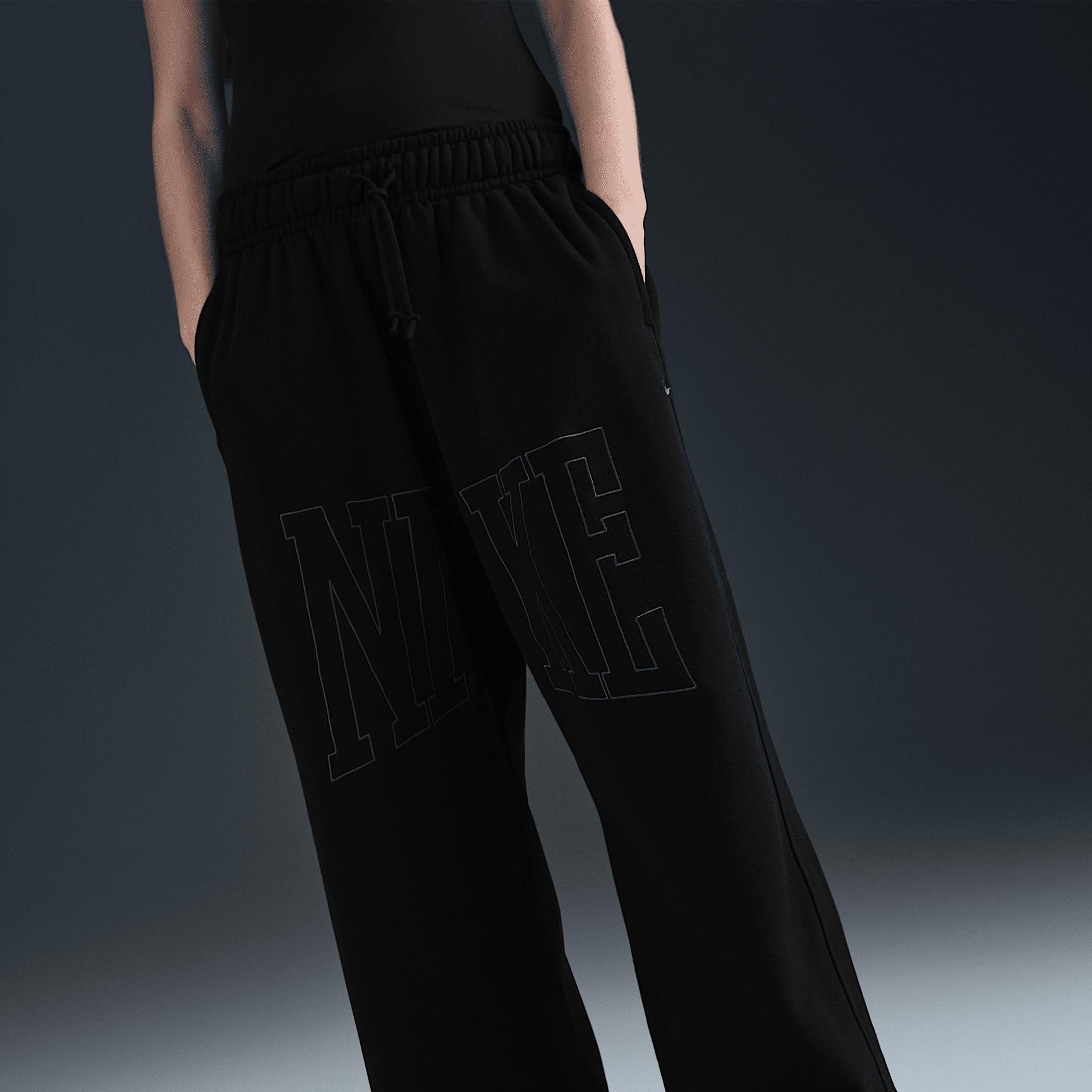 Nike Sportswear Women's Mid-Rise Oversized Open-Hem French Terry Pants Product Image
