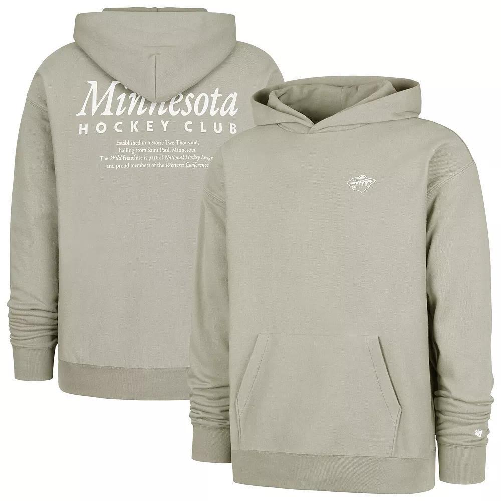 Men's '47  Gray Minnesota Wild Foundation Pullover Hoodie, Size: Large, Grey Product Image
