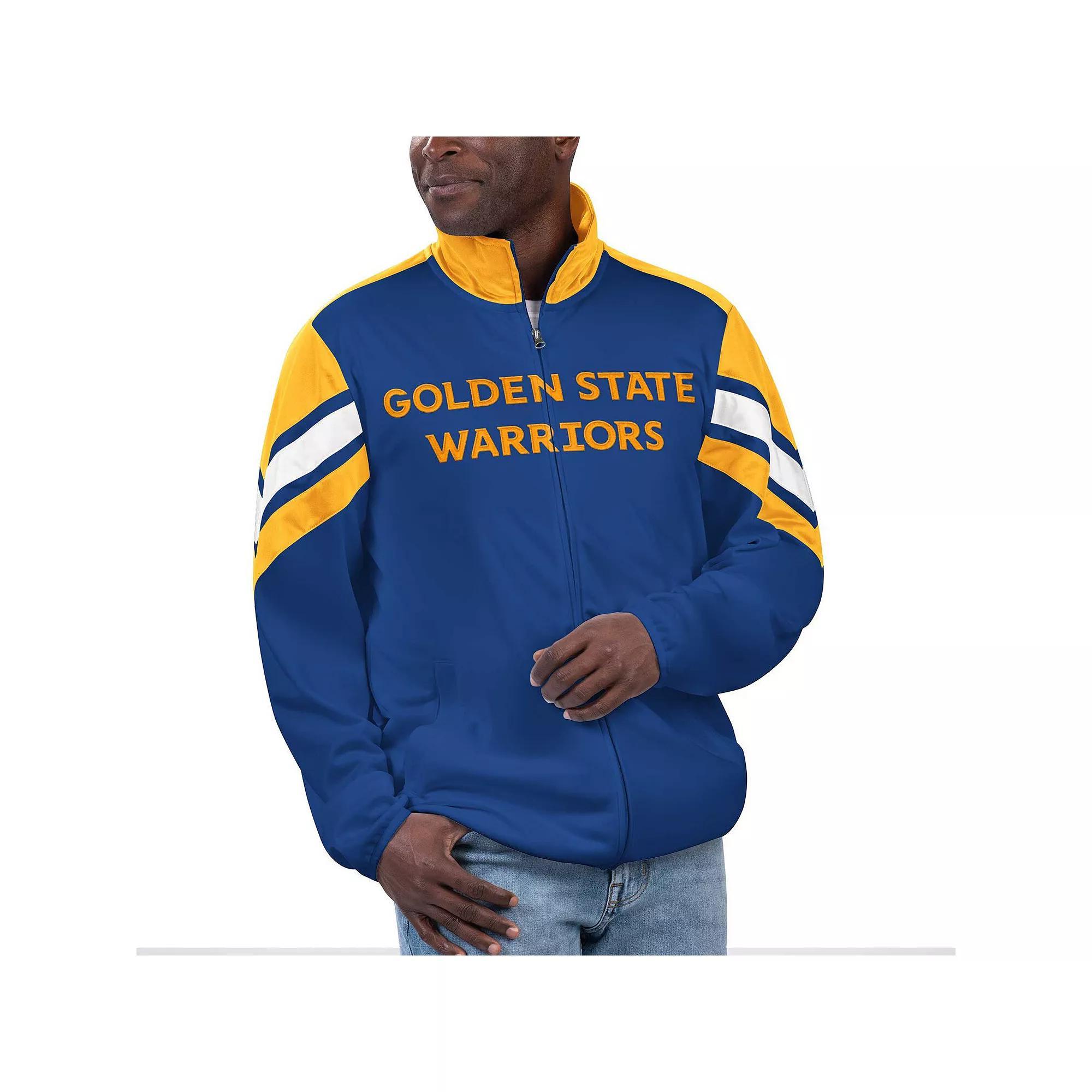 Men's G-III Sports by Carl Banks Royal Golden State Warriors Game Ball Full-Zip Track Jacket, Size: XL, Blue Product Image
