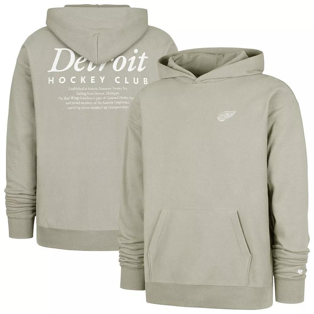 Men's '47  Gray Detroit Red Wings Foundation Pullover Hoodie, Size: Large, Grey Product Image