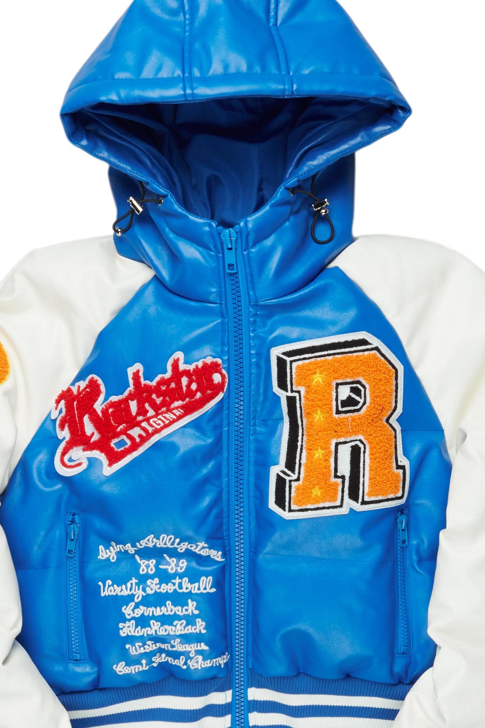 Xamaria Blue Crop Puffer Jacket Female Product Image