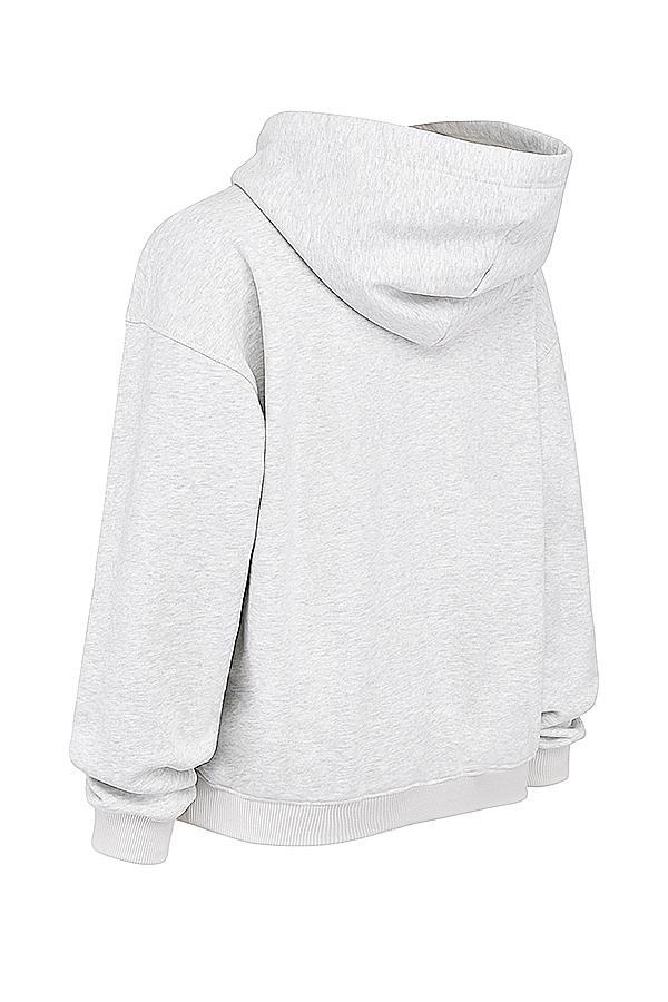 Mirage  light grey marl zip through hoodie Product Image