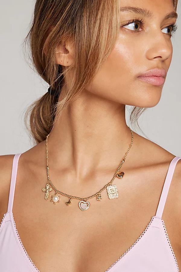 Ball Bead Charm Necklace Womens at Urban Outfitters Product Image
