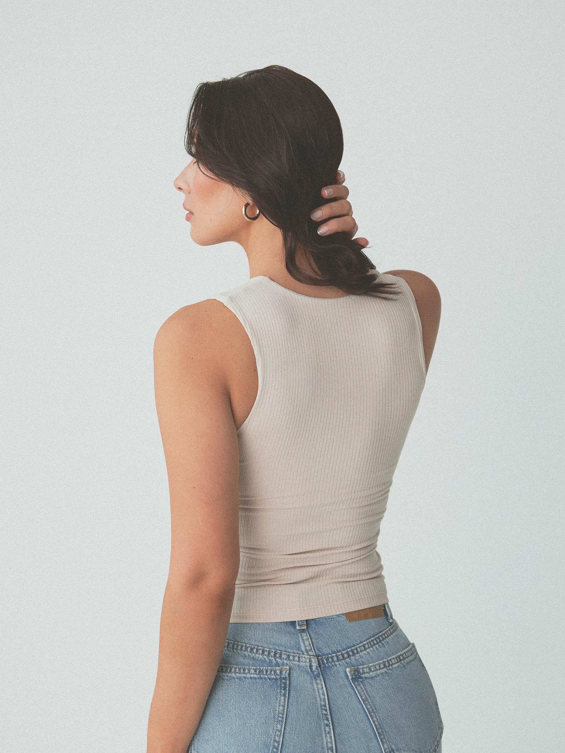Ribbed Scoop Tank Brami Product Image
