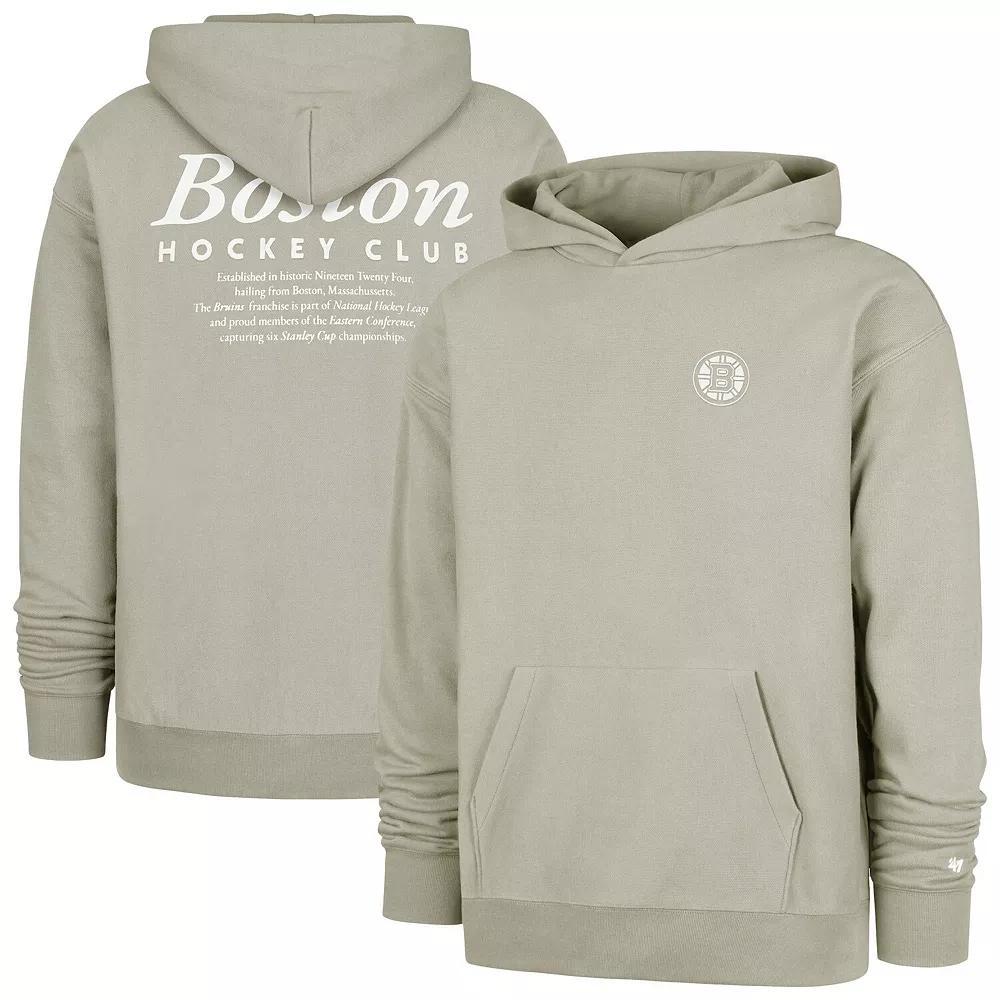 Men's '47  Gray Boston Bruins Foundation Pullover Hoodie, Size: Medium, Grey Product Image