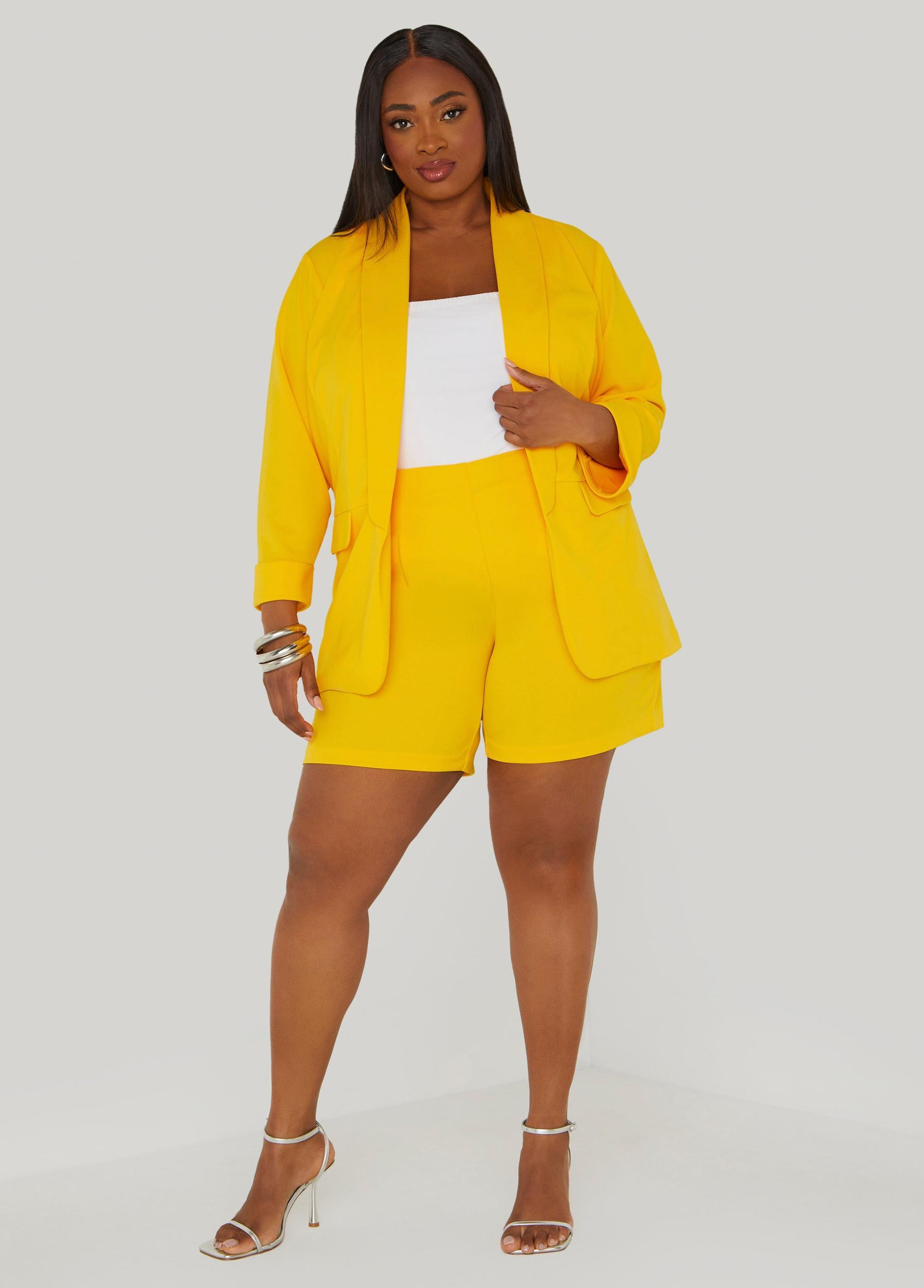 Open Front Cuffed Blazer Product Image