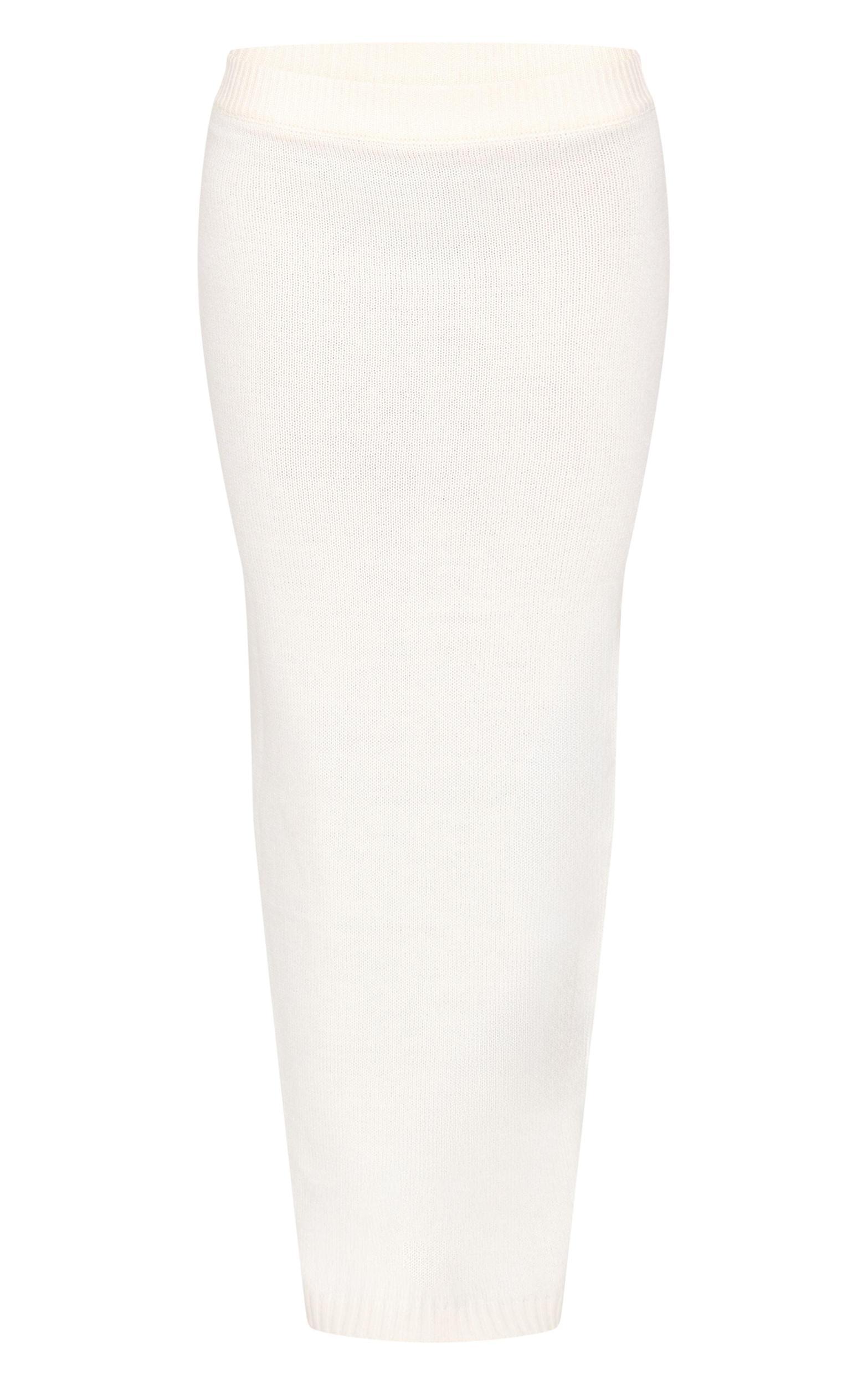 Cream Soft Knit Maxi Skirt Product Image