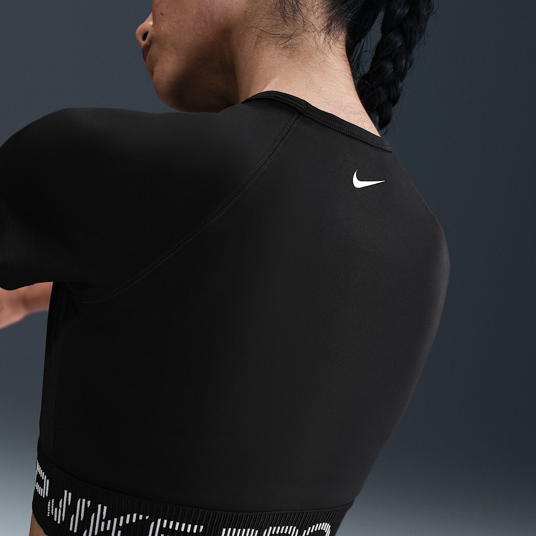 Women's Nike Pro Dri-FIT Short-Sleeve Cropped Graphic Top Product Image