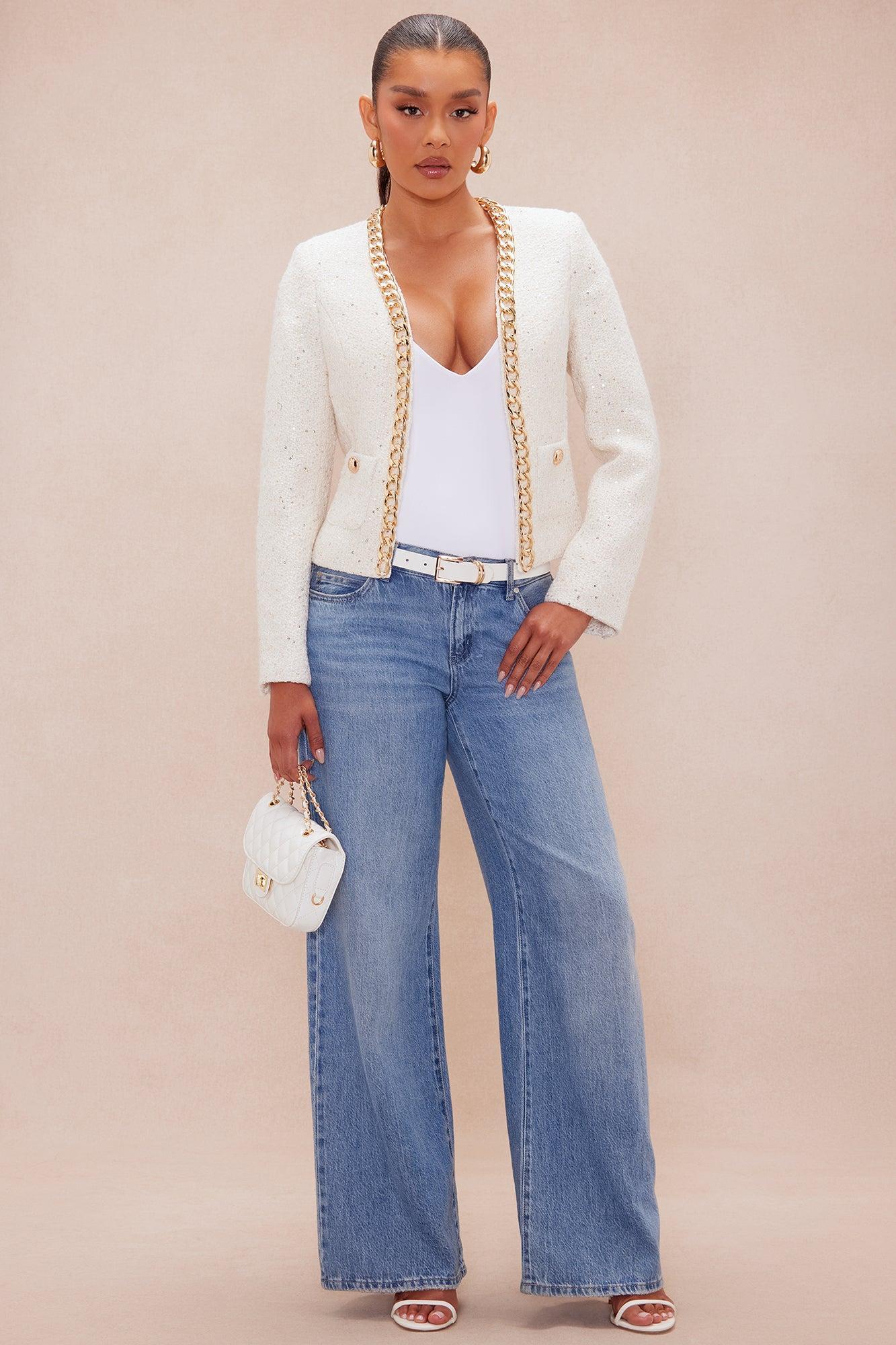 Kennedy Tweed Blazer - Cream Product Image
