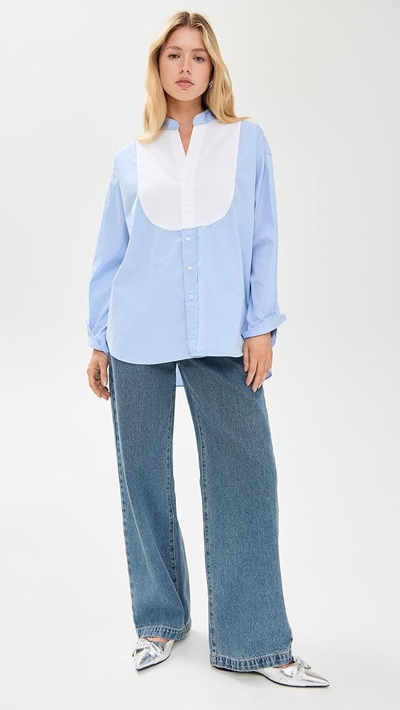 Frank & Eileen Collarless Buttondown | Shopbop Product Image