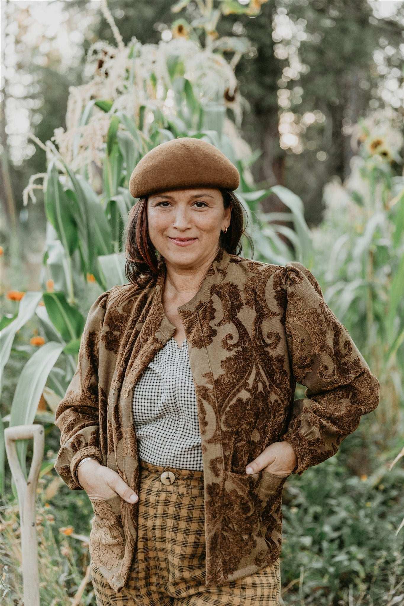Jane Jacket in Bronze Jaquard Product Image