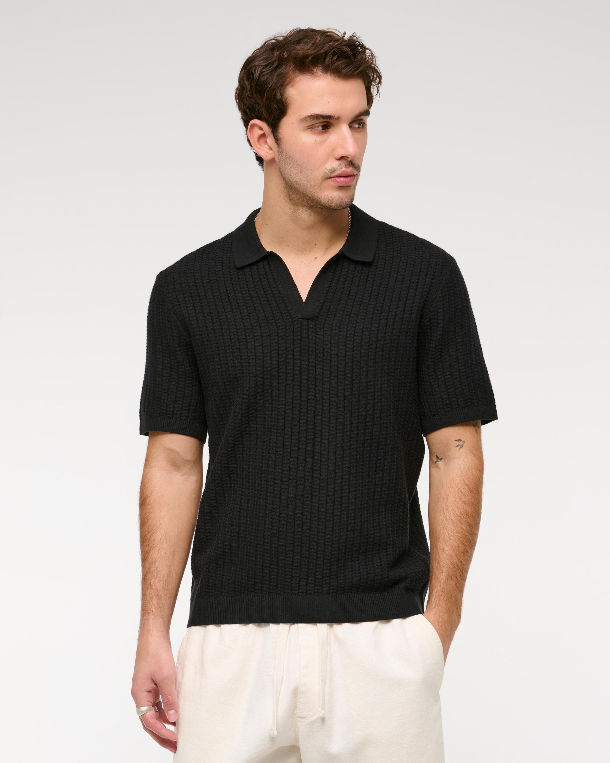 Classic Stitch Johnny Collar Sweater Polo Product Image