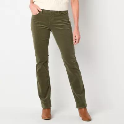 St. John's Bay Womens Mid Rise Straight Corduroy Pant - Tall Product Image