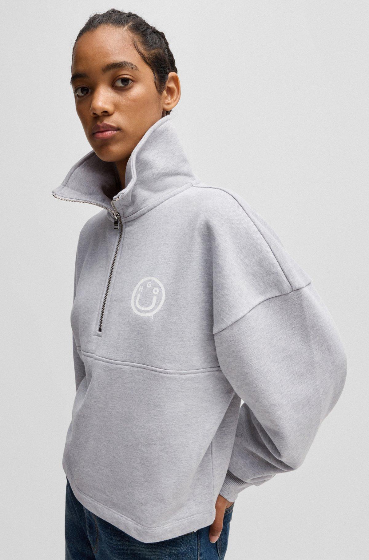 Cotton-terry sweatshirt with seasonal logo graphics Product Image