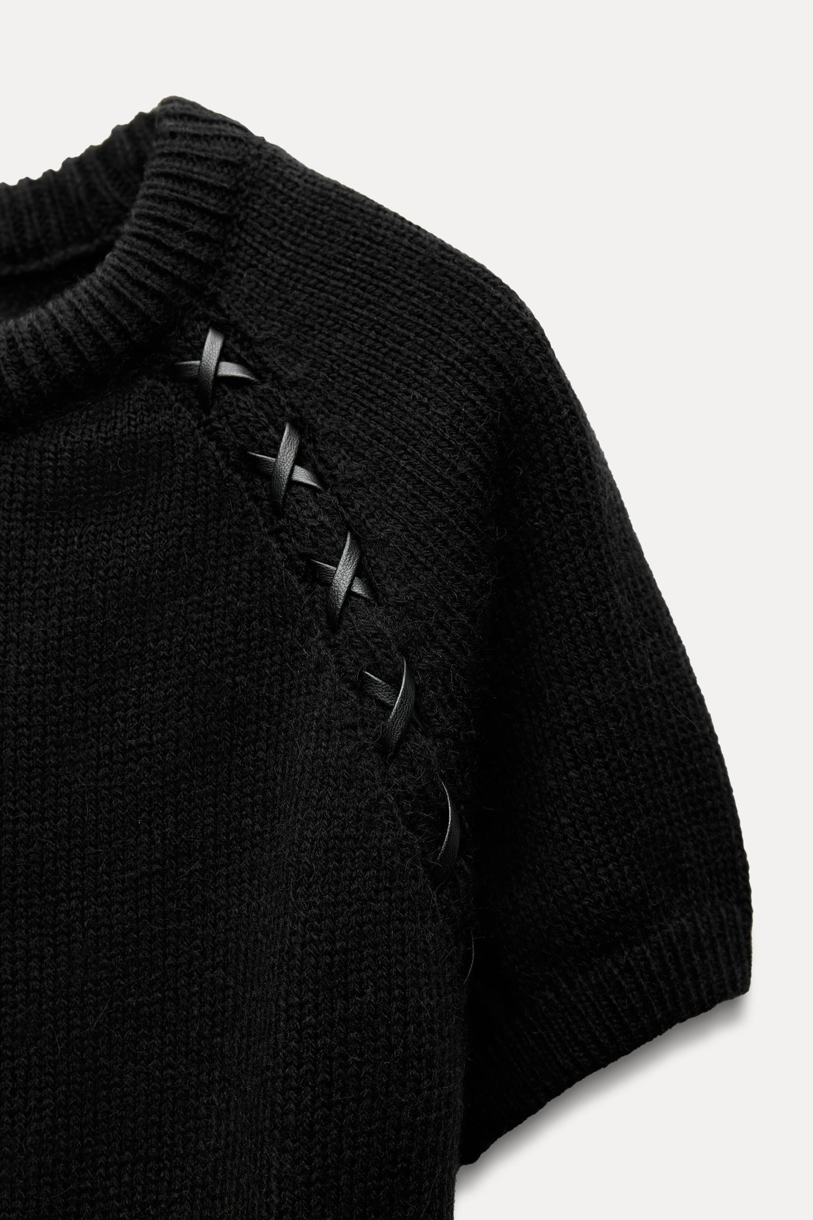 SHOULDER STRAP KNIT MINI DRESS Product Image