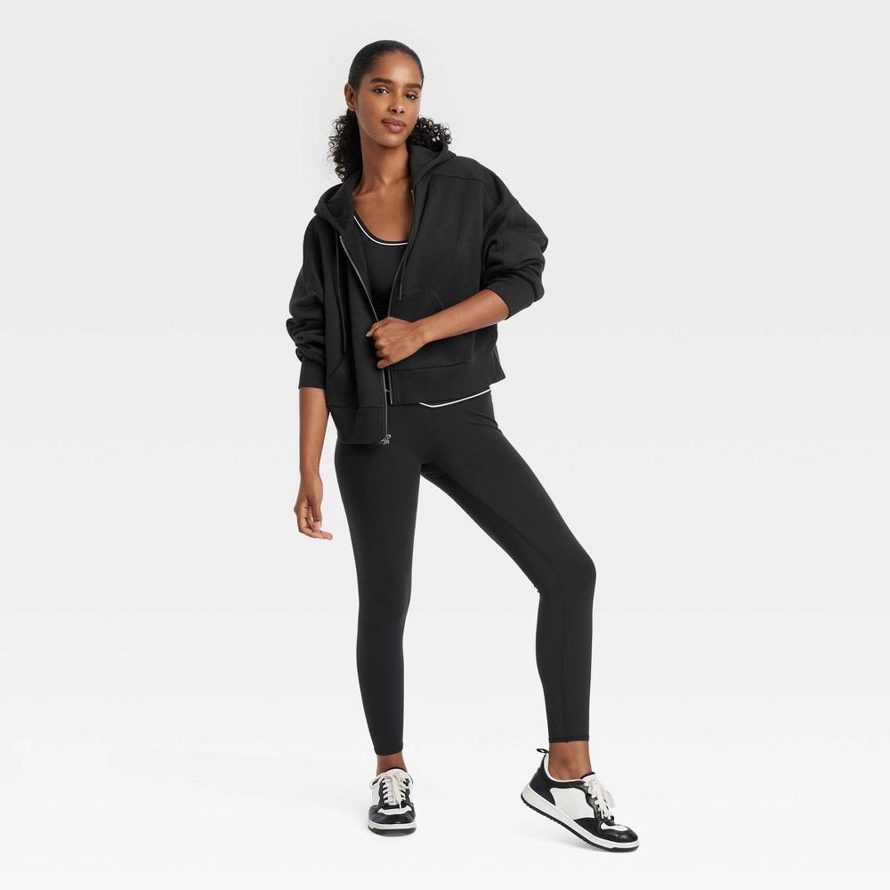 Women's Fleece Full-Zip Hooded Sweatshirt - JoyLab™ Product Image