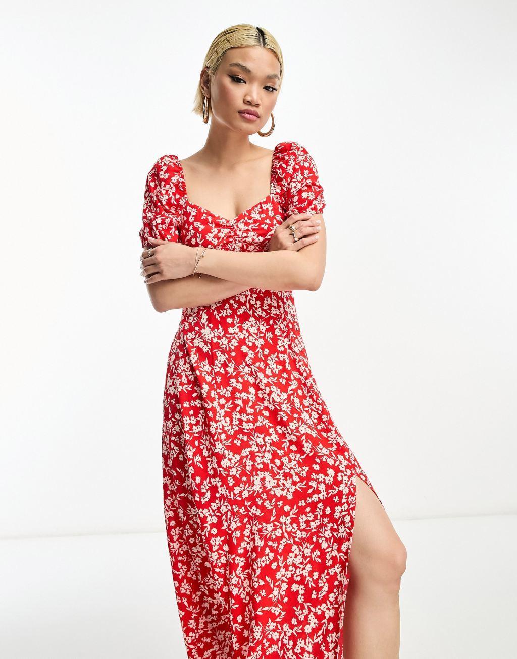 & Other Stories puff sleeve midi dress Product Image