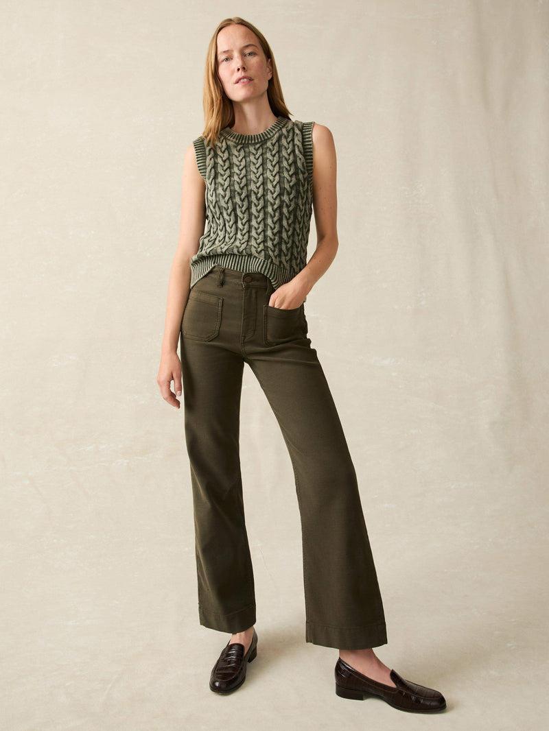 Stretch Terry Patch Pocket Pant - Forest Olive Product Image