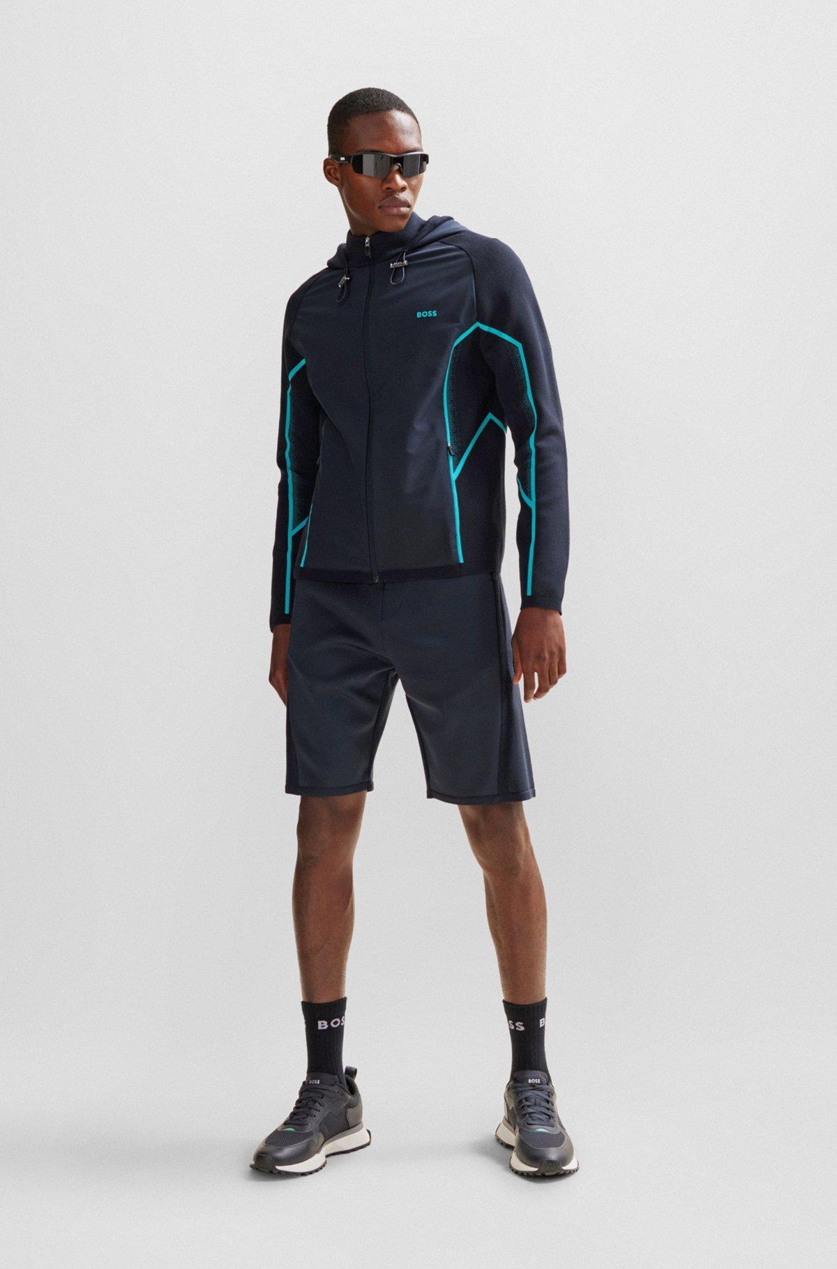 Regular-fit shorts with contrasting logo print Product Image