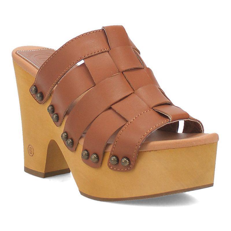 Dingo Dagwood Women's Leather Platform Sandals, Size: 11, Orange Product Image