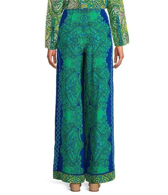 JOHNNY WAS Coordinating Villa Printed Silk Wide Leg Pull-On Pants Product Image