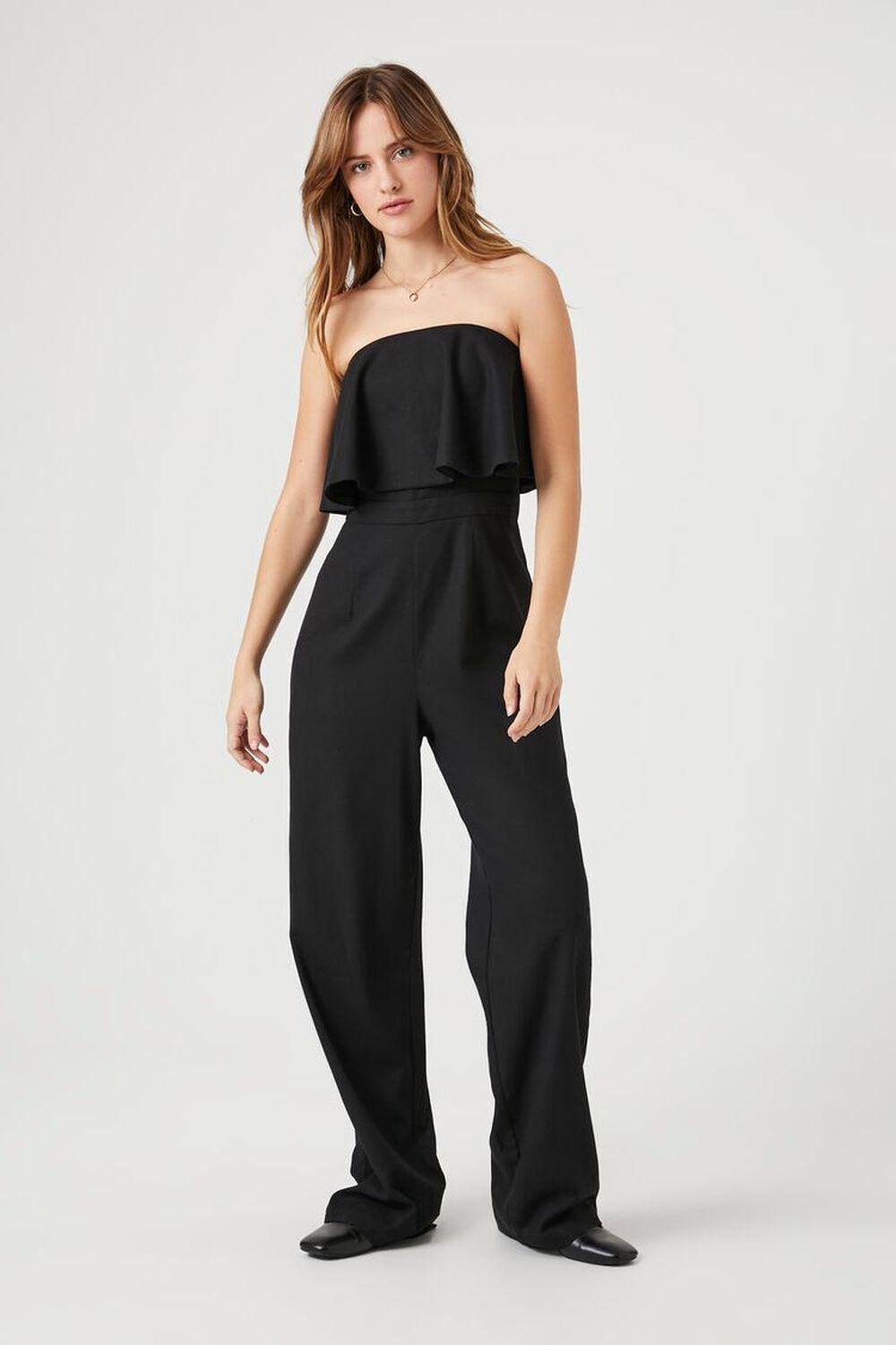 Flounce Wide-Leg Tube Jumpsuit | Forever 21 Product Image
