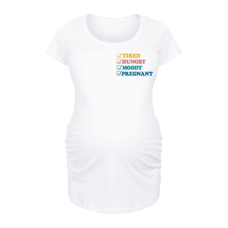 Maternity Peanuts Snoopy Woodstock Walk Graphic Tee, Womens Blue Product Image