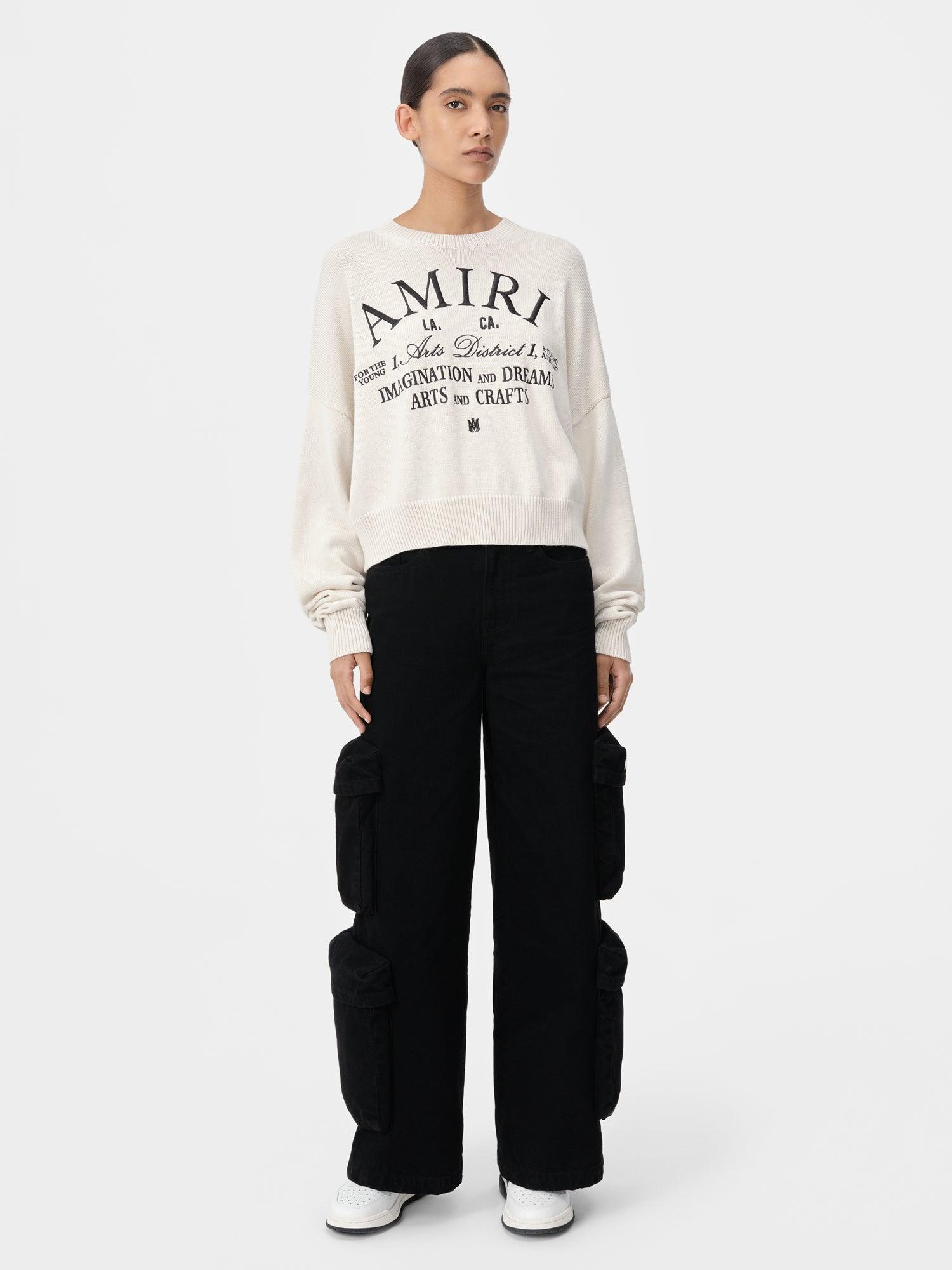 WOMEN - WOMEN'S AMIRI ARTS DISTRICT CREW - White Female Product Image
