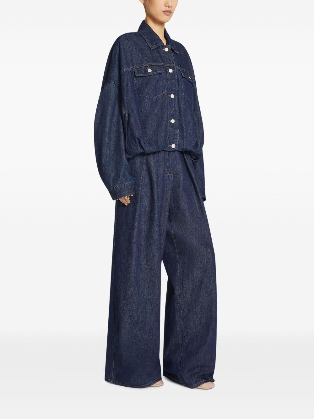 pleated wide-leg jeans Product Image