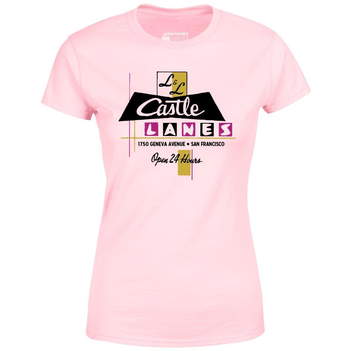 L & L Castle Lanes - San Francisco, CA - Vintage Bowling Alley - Women's T-Shirt Female Product Image