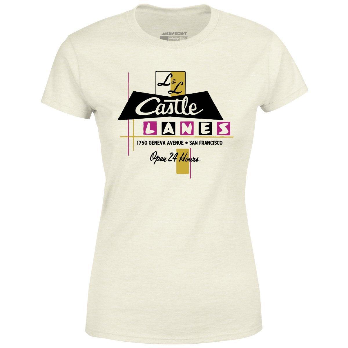 L & L Castle Lanes - San Francisco, CA - Vintage Bowling Alley - Women's T-Shirt Female Product Image