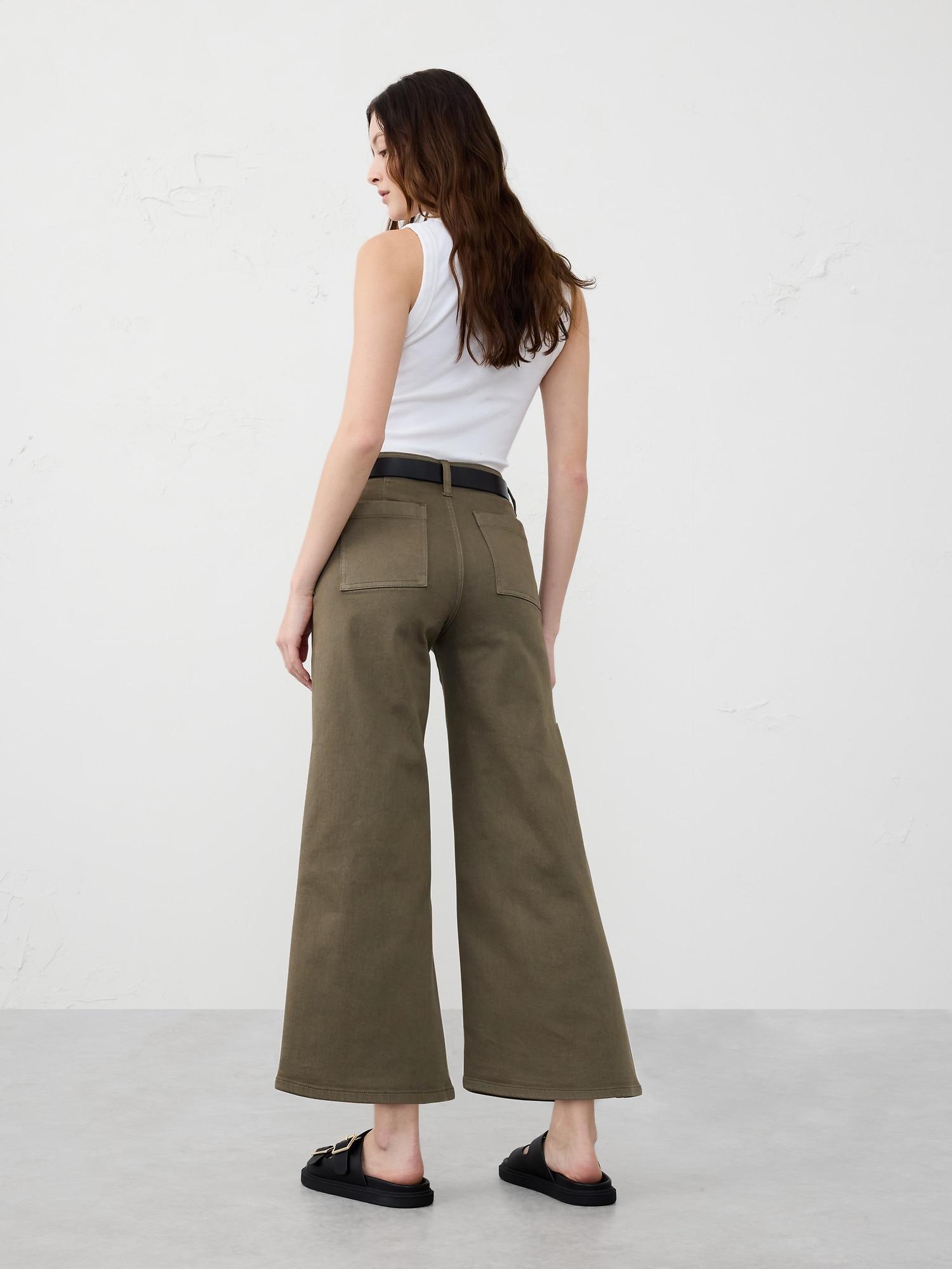 Wide-Leg High-Rise Cropped Jean Product Image
