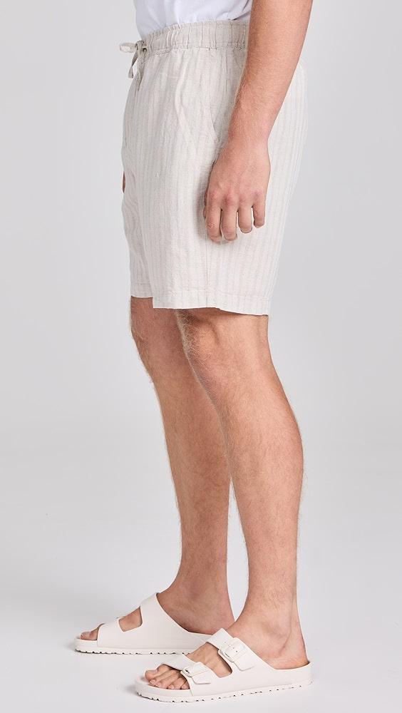 Wax London Kurt Linen Stripe Shorts 7" | Shopbop Product Image