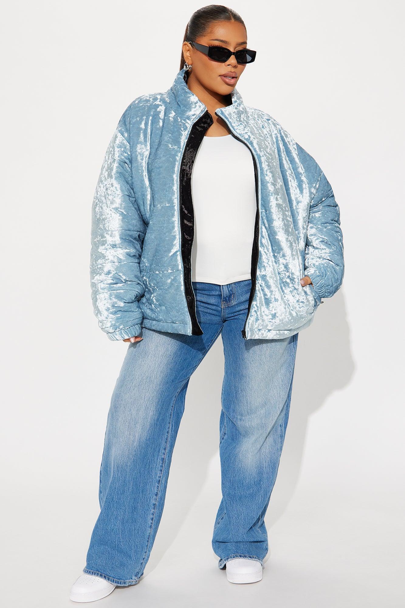 Jasmine Puffer Jacket - Light Blue Product Image
