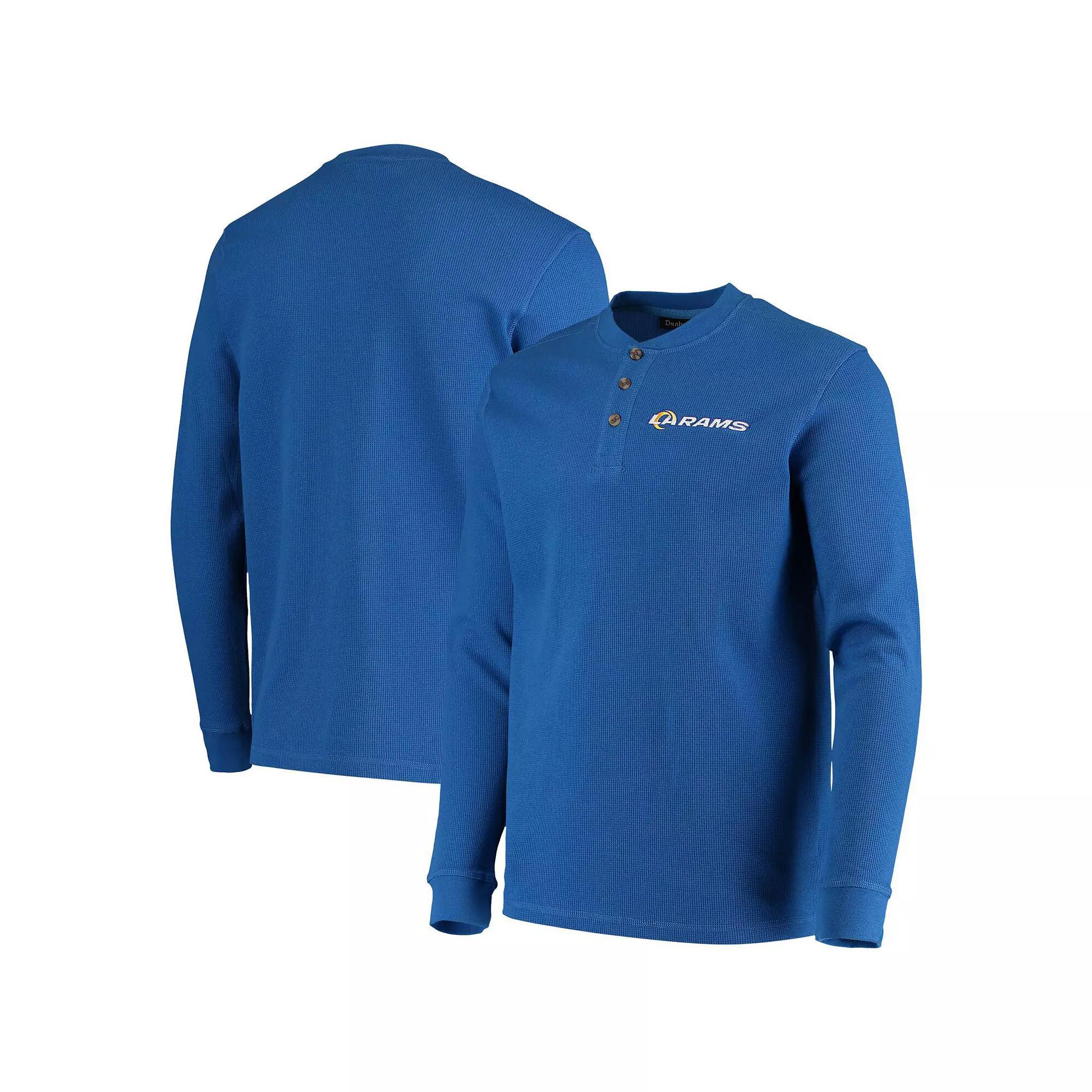 Men's Dunbrooke Royal Indianapolis Colts Logo Maverick Thermal Henley Long Sleeve T-Shirt, Size: 3XL, Blue Product Image