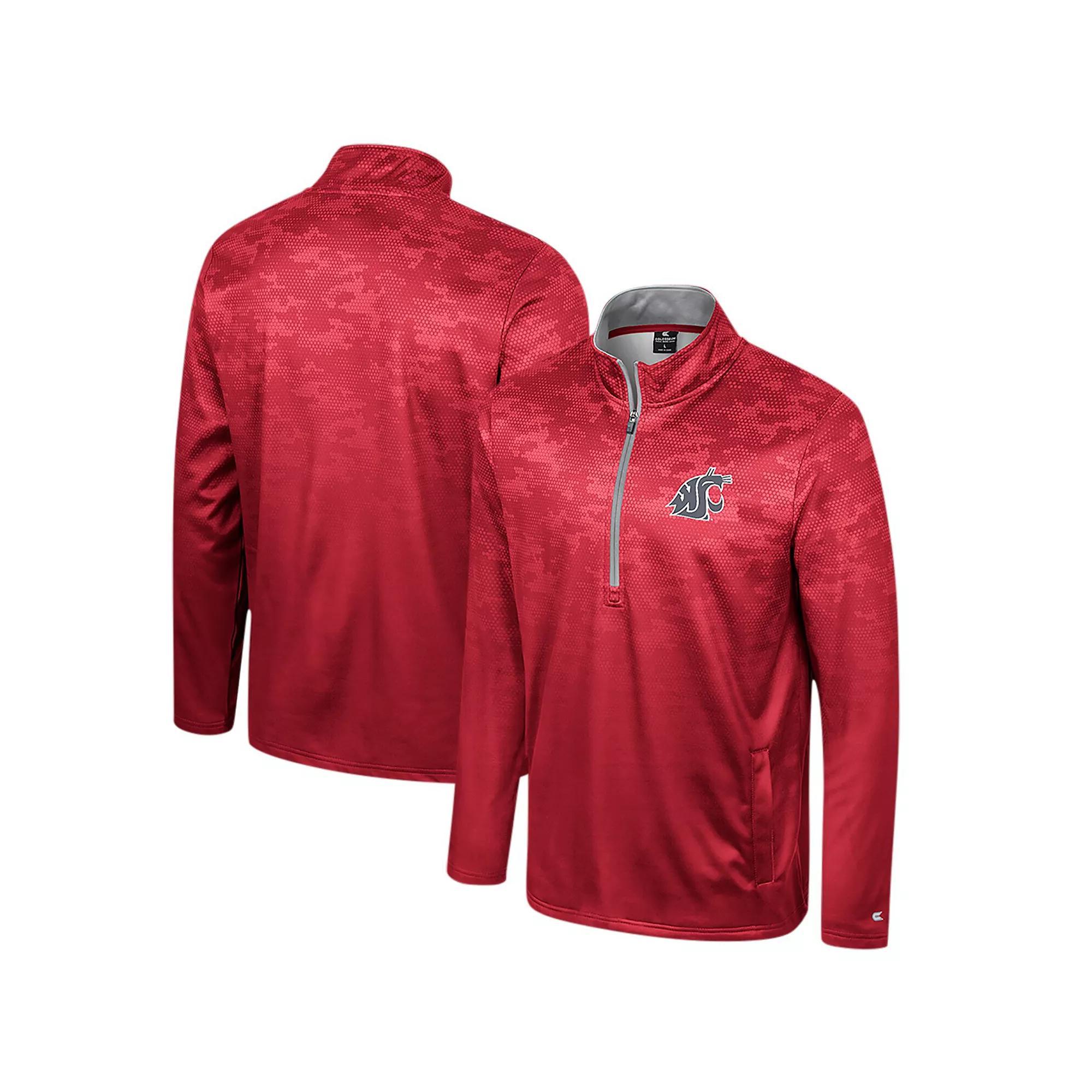 Men's Colosseum  Crimson Alabama Crimson Tide The Machine Half-Zip Jacket, Size: 3XL, Red Product Image