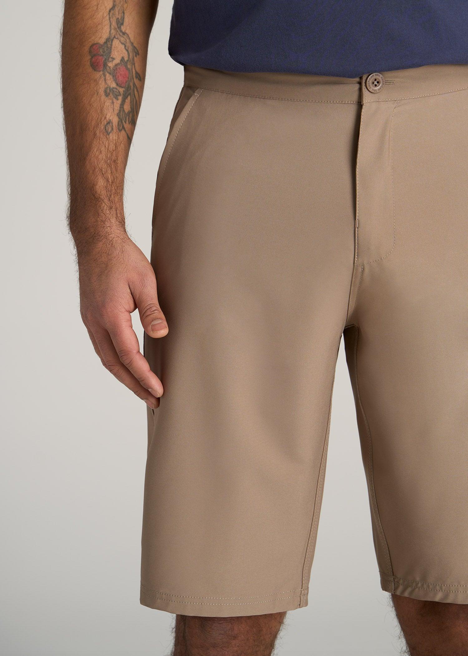 Hybrid Shorts for Tall Men in Dark Sand Product Image